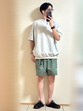 「NANO universe（ナノユニバース）のアイテム」を使った、Sammyサミーさん（骨格ナチュラル・メンズ・177cm）の夏コーディネート