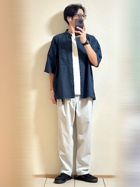 「アイテム（バングル/リストバンド）」を使った、Sammyサミーさん（メンズ・177cm）の夏コーディネート