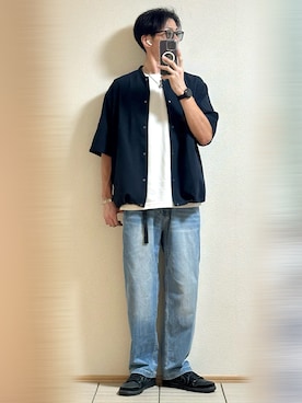 「NANO universe（ナノユニバース）のアイテム」を使った、Sammyサミーさん（メンズ・177cm）の秋コーディネート