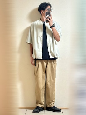 「アイテム（ブルゾン）」を使った、Sammyサミーさん（メンズ・177cm）の秋コーディネート