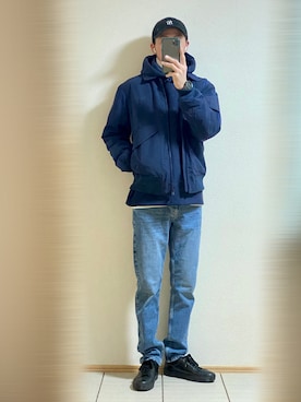 「アイテム（ブルゾン）」を使った、Sammyサミーさん（メンズ・177cm・40代）の冬コーディネート