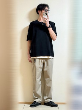 「GU（ジーユー）のアイテム」を使った、Sammyサミーさん（メンズ・177cm）の春コーディネート