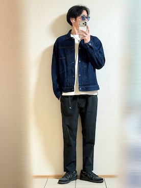 「Ray-Ban（レイバン）のアイテム」を使った、Sammyサミーさん（メンズ・177cm）の春コーディネート