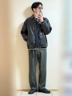 「アイテム（スウェット）」を使った、Sammyサミーさん（メンズ・177cm）の秋コーディネート