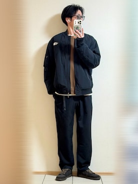 「Ray-Ban（レイバン）のアイテム」を使った、Sammyサミーさん（メンズ・177cm）の冬コーディネート