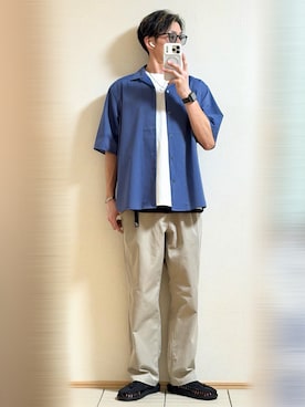 「Ray-Ban（レイバン）のアイテム」を使った、Sammyサミーさん（メンズ・177cm）の夏コーディネート