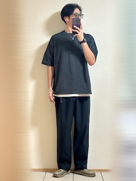 「アイテム（バングル/リストバンド）」を使った、Sammyサミーさん（メンズ・177cm）の夏コーディネート