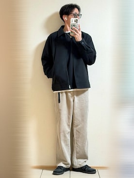 「アイテム（ブルゾン）」を使った、Sammyサミーさん（メンズ・177cm）の秋コーディネート