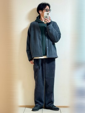 「アイテム（カーディガン/ボレロ）」を使った、Sammyサミーさん（メンズ・177cm）の冬コーディネート