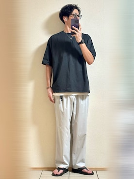 「アイテム（バングル/リストバンド）」を使った、Sammyサミーさん（メンズ・177cm）の夏コーディネート