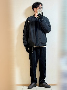 「GLOBAL WORK（グローバルワーク）のアイテム（トップス）」を使った、Sammyサミーさん（メンズ・177cm）の冬コーディネート