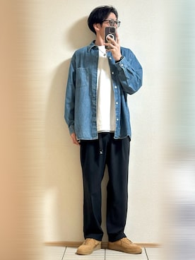 「アイテム（サングラス）」を使った、Sammyサミーさん（メンズ・177cm）の秋コーディネート