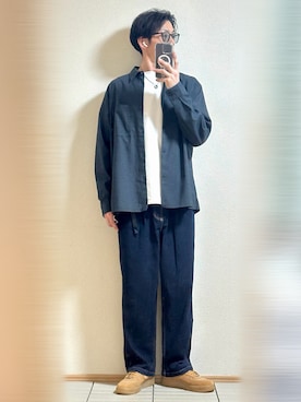 「アイテム（サングラス）」を使った、Sammyサミーさん（メンズ・177cm）の秋コーディネート