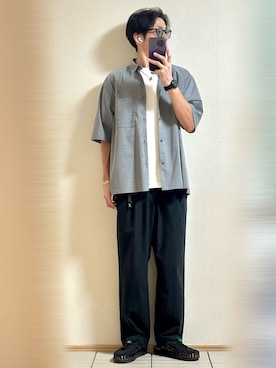 「アイテム（バングル/リストバンド）」を使った、Sammyサミーさん（メンズ・177cm）の夏コーディネート