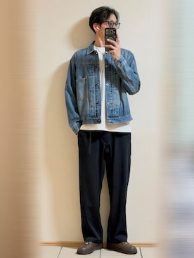 「アイテム（バングル/リストバンド）」を使った、Sammyサミーさん（メンズ・177cm）の秋コーディネート