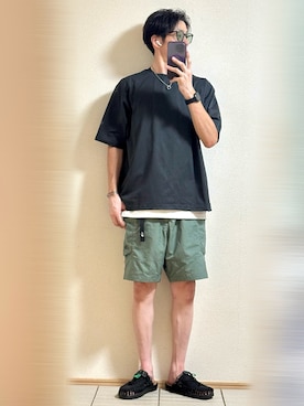 「アイテム（バングル/リストバンド）」を使った、Sammyサミーさん（メンズ・177cm）の夏コーディネート