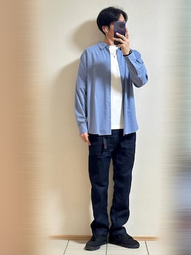 「アイテム（デジタル腕時計）」を使った、Sammyサミーさん（メンズ・177cm）の秋コーディネート