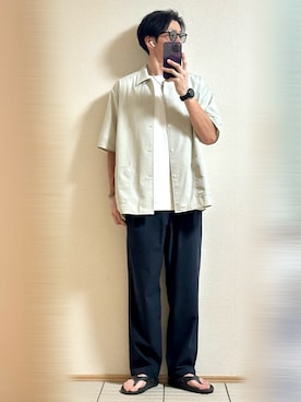 「OOFOS（ウーフォス）のアイテム」を使った、Sammyサミーさん（骨格ナチュラル・メンズ・177cm）の夏コーディネート