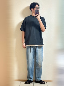 「Ray-Ban（レイバン）のRay-Ban/レイバン サングラス 紫外線対策 UVカット WASHED LENSES 0RB4258F（サングラス）」を使った、Sammyサミーさん（メンズ・177cm）の夏コーディネート