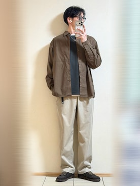 「Ray-Ban（レイバン）のRay-Ban/レイバン サングラス HIGHSTREET 紫外線対策 UV対策 20RB4258F-60187（サングラス、ブラック系）」を使った、Sammyサミーさん（メンズ・177cm）の春コーディネート