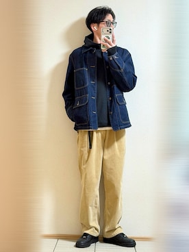 「アイテム（手袋）」を使った、Sammyサミーさん（メンズ・177cm）の秋コーディネート