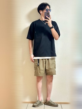 「アイテム（バングル/リストバンド）」を使った、Sammyサミーさん（メンズ・177cm）の夏コーディネート