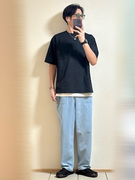 「アイテム（バングル/リストバンド）」を使った、Sammyサミーさん（メンズ・177cm）の夏コーディネート