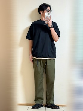 「KEEN（キーン）のアイテム」を使った、Sammyサミーさん（メンズ・177cm）の夏コーディネート