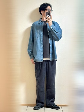 「アイテム（サングラス）」を使った、Sammyサミーさん（メンズ・177cm）の秋コーディネート