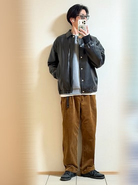 「アイテム（スウェット）」を使った、Sammyサミーさん（メンズ・177cm）の冬コーディネート