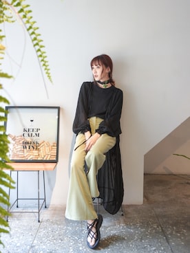 「FUDGEBOYのトラッドスタイル」｜「アイテム（ワンピース/ドレス）」を使った、Shih シイ🐰さん（レディース・164cm）の春コーディネート