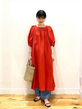 秋山 里織さん（レディース・158cm）の夏コーディネート