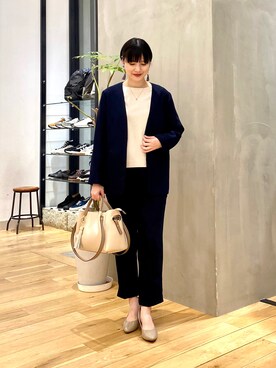 秋山 里織さん（レディース・158cm）の冬コーディネート