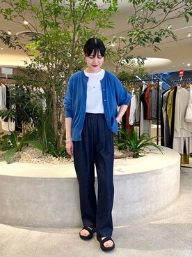 秋山 里織さん（レディース・158cm）の夏コーディネート