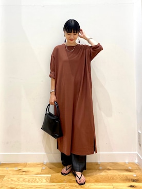 「真夏のアクティブスタイル」｜「アイテム（ワンピース）」を使った、saoriさん（レディース・158cm）の夏コーディネート