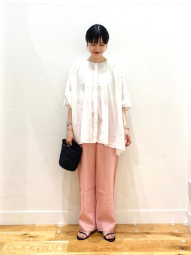 秋山 里織さん（レディース・158cm）の夏コーディネート