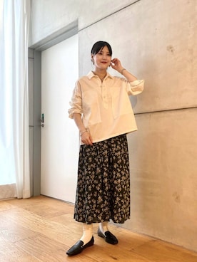 秋山 里織さん(レディース・158cm)の秋コーディネート