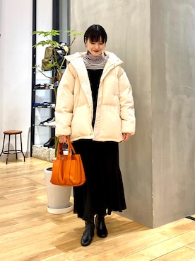 秋山 里織さん（レディース・158cm）の冬コーディネート