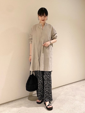 秋山 里織さん（レディース・158cm）の夏コーディネート