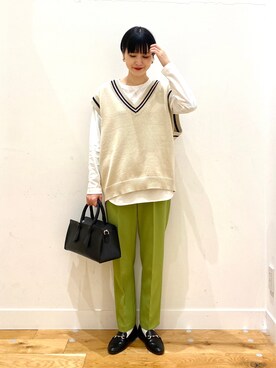 秋山 里織さん（レディース・158cm）の冬コーディネート