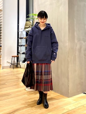 秋山 里織さん(レディース・158cm)の冬コーディネート