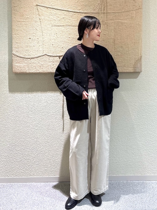 圧縮ウールショートジャケット（ノーカラージャケット）｜かぐれ