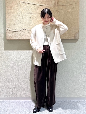 「アイテム（その他アウター）」を使った、秋山 里織さん（レディース・158cm）の秋コーディネート