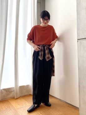 秋山 里織さん(レディース・158cm)の秋コーディネート