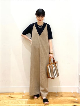 秋山 里織さん（レディース・158cm）の春コーディネート