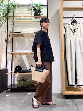 秋山 里織さん（レディース・158cm）の夏コーディネート