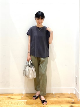 「URBAN RESEARCH DOORS WOMENS」｜「アイテム（その他）」を使った、秋山 里織さん（レディース・158cm）の夏コーディネート