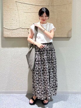 秋山 里織さん（レディース・158cm）の夏コーディネート