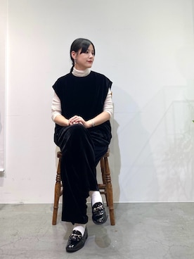「タートルネック」｜「アイテム（その他トップス）」を使った、saoriさん（レディース・158cm）の秋コーディネート