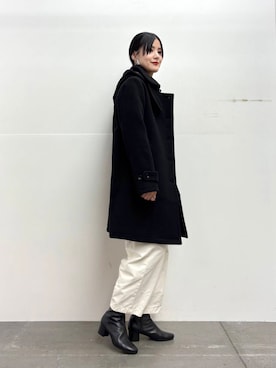 秋山 里織さん（レディース・158cm）の冬コーディネート